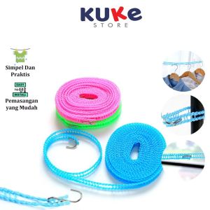 KUKE Tali Jemuran Baju 5 Meter / Clothes Line / Tali Gantungan Baju / Tali Tambang