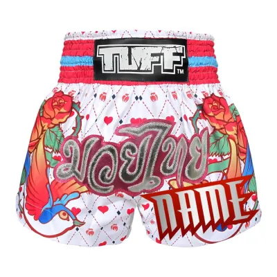 TUFF กางเกงมวยไทย Semi Custom ปักชื่อได้ งานแฮนด์เมด สั่งผลิต สินค้าพรีออเดอร์ 7-10 วัน/ Semi-Custom Muay Thai Shorts – Personalized Name Embroidery (Handmade Pre-Order 7-10 days)