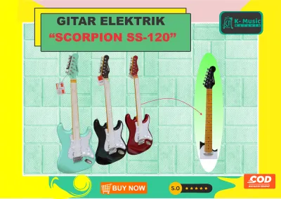 Gitar Elektrik Scorpion SS-120 model Stratocaster SS 120 harga ekonomis Original Pabrikan SS120