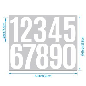 UMI 10cm Large Size 0-9 Number Flow Vinyl Sticker Waterproof Mailbox Label BOBO Balloon Decoration Gold Color Nombor 字母贴纸