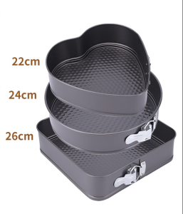 3/1pcs Cake Mold Tray Pans Heart Round Baking Mold Kitchen Carbon Steel Nonstick Baking Pans Reusable Cake Pans Bakingt Tools