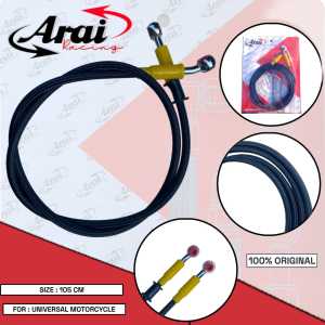 selang rem depan arai 105cm carbon black slang rem arai racing universal MJ55