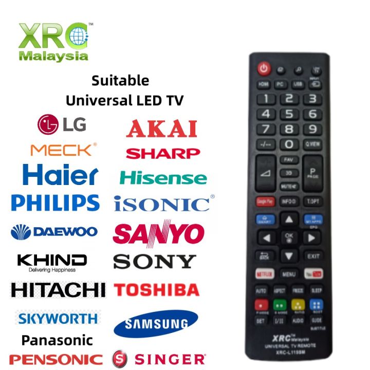 XRC Universal TV Remote Control RM-L1198M ( Multi TV Remote Control )