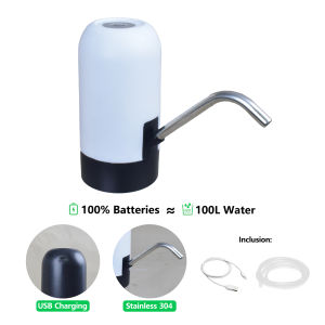 POWERPH Automatic Water Dispenser Rechargeable Wireless Intelligent Pump With Transferrable Plastic Silicone Bottle Cap for 4L 5L 6L 7L 8L 10L Smart Touch Screen Foldable Bar For Bottled Distilled & Purified Water