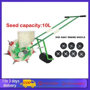 (3 Days Delivery)Manual Hand Push Corn Planter Seeder Husker Wheat Seeder with 7 Mouths Intelligent Fertilizer Dispenser Agriculture Farm Equipment Fertilizer Spreader Machine