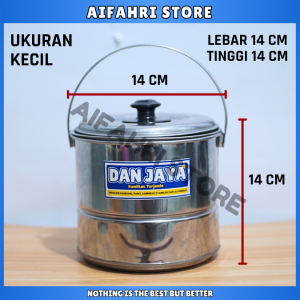 Terbaru.. Alat Masak Rantang Dandang Camping Kukusan 2IN1 Serbaguna Danjaya Full Stainlis Stell