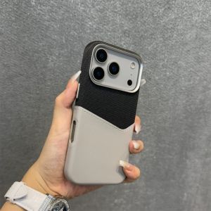 Stitching Color Leather Magnetic Case For iPhone 18 17 16 15 Pro Max Camera Armor High Protection Cover Luxury Card Wallet Shell