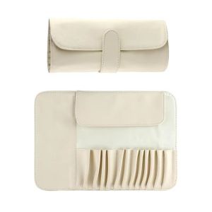 MADEWITH PU Makeup Brush Bag Lightweight 12/18 Hole Cosmetics Case Portable Functional Rolling Pouch Travel Organizer