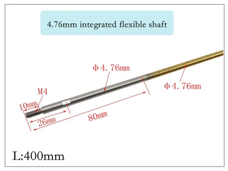 RC Boat Parts Flexible Shaft Bearing Strut Zinc Alloy 2-Blade  Propeller CW New/CCW Appearance Defect 400mm Flexible Cable For Brushless 