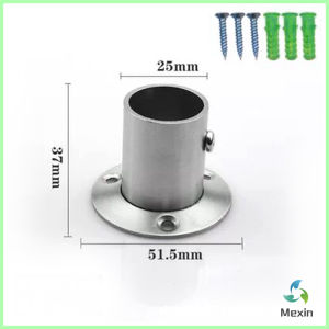 Mexin ตัวรับราว บล๊อครับราว แป้นยึดราว สแตนเลส กลม 16มม 19มม 22มม 25มม 32 มม สำหรับตู้เสื้อผ้า ราวผ้าม่าน Closet Rod Brackets