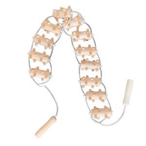 FIGHTINPC Bằng gỗ Dây lăn mát xa Loại bỏ chất béo cục bộ Thư giãn Dụng cụ mát xa cơ thể Spa Burrfree Con lăn mát xa cơ bắp Cổ