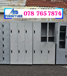 Tủ locker sắt 6 cánh đựng đồ nhân viên có khóa thanh treo đồ - Tủ locker để đồ cá nhân giá rẻ y hình giá xưởng ATD
