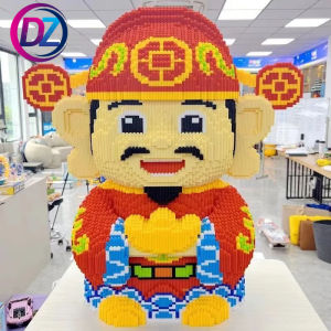 God Of Wealth New Building Blocks Puzzle Adult High Difficulty Huge Type Small Particles Toy Parent-Child Diy Puzzle Assembly toys for boy 财神儿童益智拼装积木摆件手办生日礼物乔迁礼品