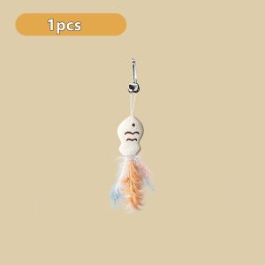 360°Rotation Cat Teaser Toy With Catnip Detachable Rod Cats Toy Feather Cat Stick Self-Happy
