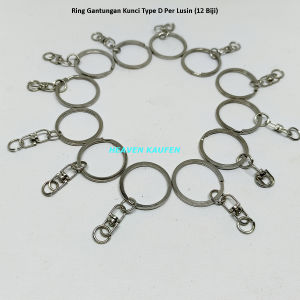 Ring Gantungan Kunci Type D Nikel Silver Harga Per Lusin 12 Biji