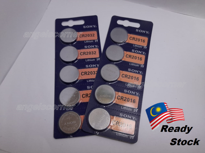 [ READY STOCK ] Sony Lithium Button Cell 3V CR2016 and CR2032 Batteries