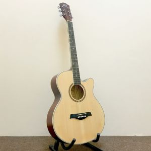 AK Guitar AK-220C 230C 40 Inch Acoustic Guitar Spruce Top / Mahogany Side & Back Cutaway + Accessories | Gitar Akustik Murah