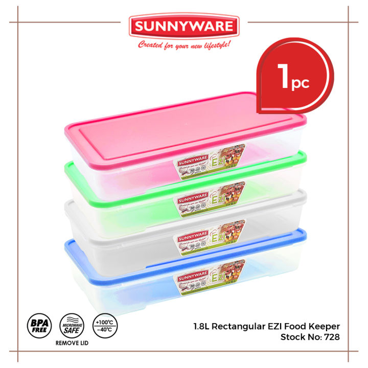 1 pc 1.8L Rectangular EZI Food Keeper [Sunnyware 728] Food Keeper ...