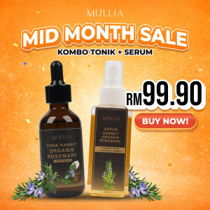 Tonik & Serum Rambut Organik Rosemary Bundle Set Lagi Jimat | Menguatkan dan Melebatkan Rambut Gugur