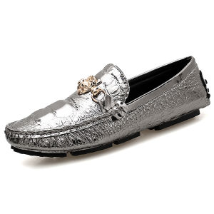 Fashion Import Sepatu Casual Slip On Pria Mocasin Santai Pantofel Motif Kulit Buaya Slop Tanpa Tali Kerja Kantor Lentur Ringan 251