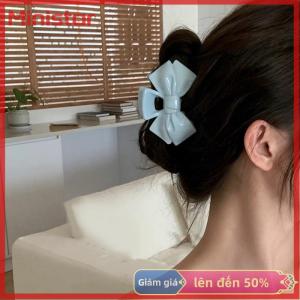 Ministar Ngọt Ngào Kem Màu Xanh Nơ Năm Cánh Sao Tóc Clip Hình Học Tóc Claw Cho Phụ Nữ Thanh Lịch Bowknot Cua Barrettes Tóc Phụ Kiện