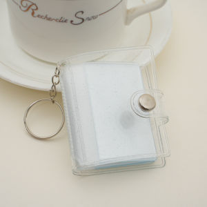 16 Button Pocket Photo Album 2inch PVC Cute Mini Photo Album Keychain Scrapbook Photo Album