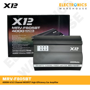 X12 MRV-F805BT – 4000W 4/3/2 Channel MOSFET High-Efficiency Car Amplifier