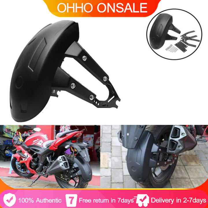 Universal Mud Guard Fender Motorcycle Rear Mudguard Adjustable Black ...