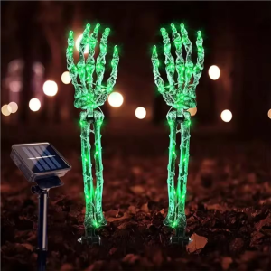 2PC Halloween Solar Garden Lights Outdoor Waterproof Ghost Hand LED Stake Lights Horror Atmosphere Decoration Lamp For Festival