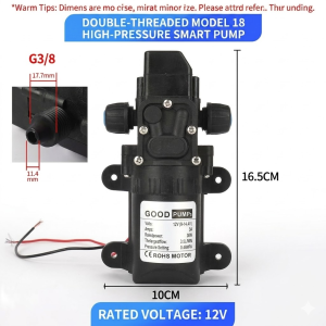 60w DC 12V 130PSI 6L/Min Water High Pressure Diaphragm Self Priming Pump Water Pump Car Washing Spray Booster Sprayer Pump Large Flow For Motorhome Lawn Marine Diaphragm Water Pump