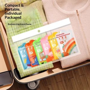 TUmama Trẻ em áo mưa dùng một lần một mảnh xách tay đầy đủ cơ thể chống nước chống Mưa Poncho dày cộng với kích thước học sinh trường áo mưa