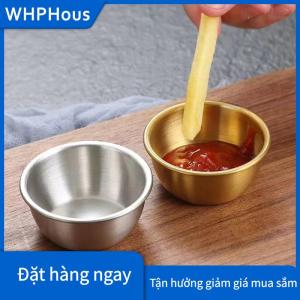 WHPHous Nước Sốt ngâm bát 304 thép không gỉ ngâm chén tròn Nước Sốt món ăn 50 60ml Mini tái sử dụng gia vị chén ngâm