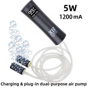 GOUPDO X8 Bơm oxy USB có thể sạc lại 5W Máy sục khí bể cá Di động Đa chức năng Bơm bể cá Dùng cho câu cá ngoài trời/bể cá