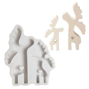 Christmas Elk Silicone Moulds Deer Shaped Molds Ornament Epoxy Resin Molds Plasters Molds for Making