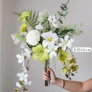 Designer purple artificial flowers artificial flower art flower arrangement living room dining table entrance light luxury romantic home decoration wedding bouquet