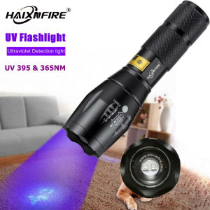 Haixnfire G700 LED UV Light Zoom Flashlight 365&395nm Torch Travel safety Cat Dog pet urine UV Detection lamp