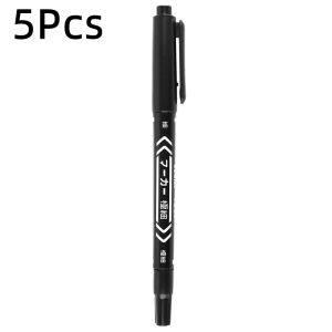 【Free Shipping】5Pcs Art Painting Double-headed Pen Student Stationery Marker Pen Thick and Thin Line Stroke Oily Marker Pen