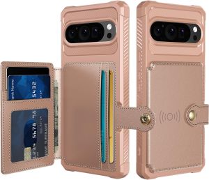 Wallet Case for Google Pixel 10 Pro XL Case Compatible with Car MountFlip Credit Card Holder Cover Rugged Soft TPU Back Heavy Duty Shockproof Leather Case for Pixel 10/10 Pro CasePixel 9 Pro XL/9A/9/8 Pro/8A