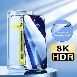 For iPhone 15 Plus 14 Pro Max 13 12 Tempered Glass Screen Protector 11 XR XS X 6 6s 7 8 Plus Dust Free Phone With Install Kit