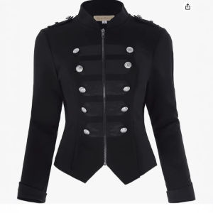 Women gothic punk jacket Slim Fit Retro Rock band Military coat Steampunk Vintage Singer Clubwear Top2026