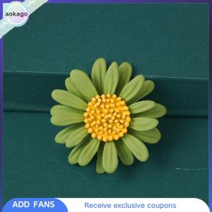 Aokago เข็มกลัดดอกทานตะวันน่ารักสำหรับหมวกฮิญาบชุดหรือกระเป๋าเครื่องประดับ