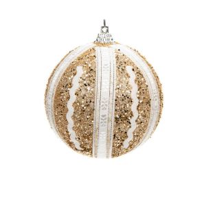YERZ 8cm Christmas Decorative Ball Delicate Waterproof Christmas Tree Pendant DIY Supplies Creative Hanging Ornament Background Layout