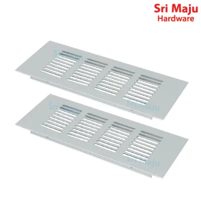 MAJU VTL-AL Aluminium Ventilation Air Vent Louvered Grill Cover Exhaust Moisture Door Ventilate Lubang Angin Perabot
