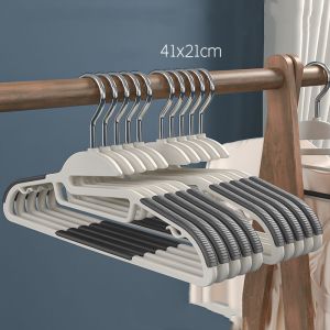 Bộ 10 móc treo nhựa chống trượt treo quần áo xoay 360 đa năng chịu lực tốt-NIEVE