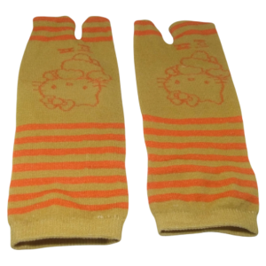 Combo 10 đôi Vớ (tất) nữ xỏ ngón cotton sọc màu hình thú dễ thương loại rẻ