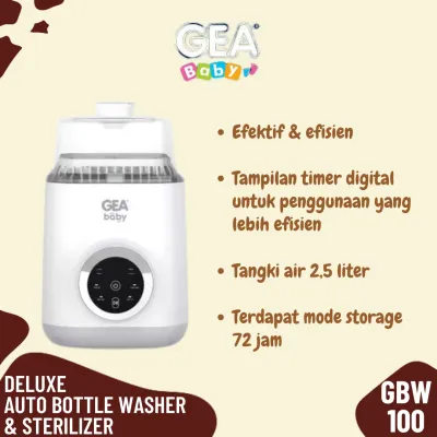GEA Baby GBW-100 Deluxe Auto Bottle Washer & Sterilizer - Mesin Pengering Botol
