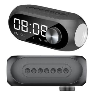 NOONOR 360° Surround Sound Alarm Clock Radio FM Radio With LED Light Bluetooth Speakers Portable loud Volume Mini Clock Home Use