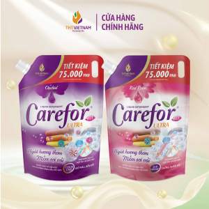 Combo 2 Nước giặt xả Carefor Utra 36L sạch sâu thơm lâu bền màu mềm vải chính hãng 2 mùi hương
