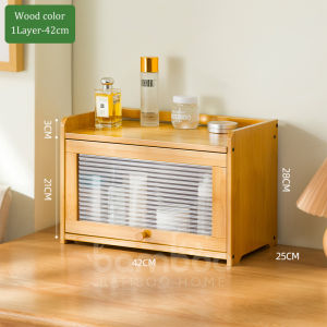 Bamboo Storage Cabinet Pengunci Multifunctional Locker Spice Cabinet Storage Shelf Kabinet Solek Coffee Storage Rak 置物柜 梳妆柜