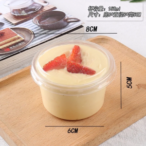 【200PCS】Disposable Clear Dessert Cups with Lids for Cake Mousse Yogurt Ice Cream Clear Pudding Cup Mini Dessert Plastic Container With Lid Dessert Cup Transparent Cheesecake Containe Ice Cream Salad Plastic Cup With Cover